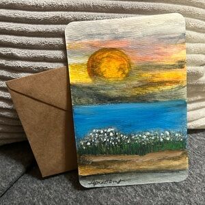 Handmade Sunset Greeting Card